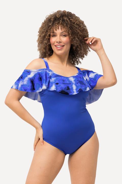Produktbild Ulla Popken Badeanzug, Volant, Batikdruck, Softcups (46)