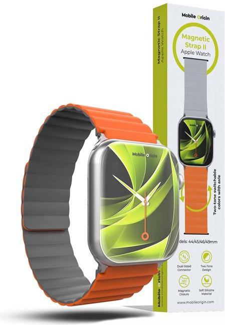 Immagine prodotto Mobile Origin Magnetic Watch Strap II orange/grey - Apple Watch 49mm/46mm/45mm/44mm