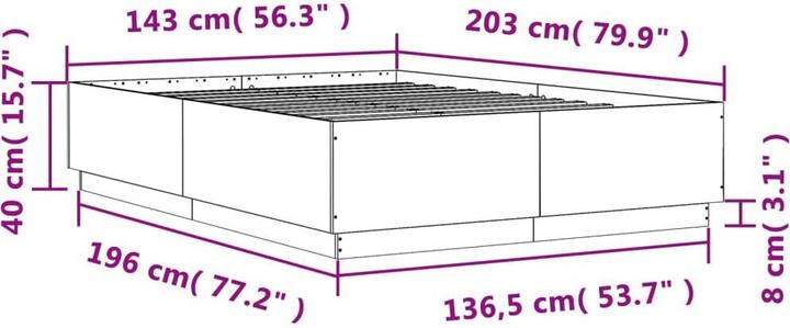 Image du produit vidaXL Bettgestell (140 x 200 cm)