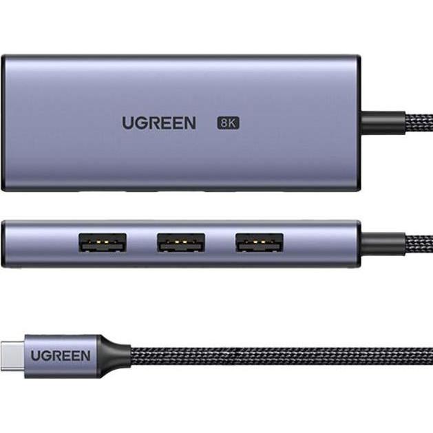 Thumbnail - Ugreen CM500 (USB-C, 4 Ports), Dockingstation + USB Hub, Grau