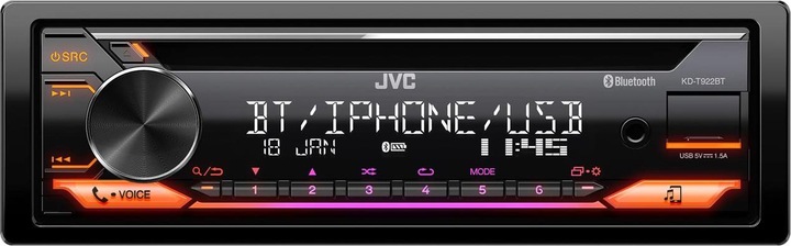 Actual product image JVC KD-T922BT - Car radio with bluetooth
