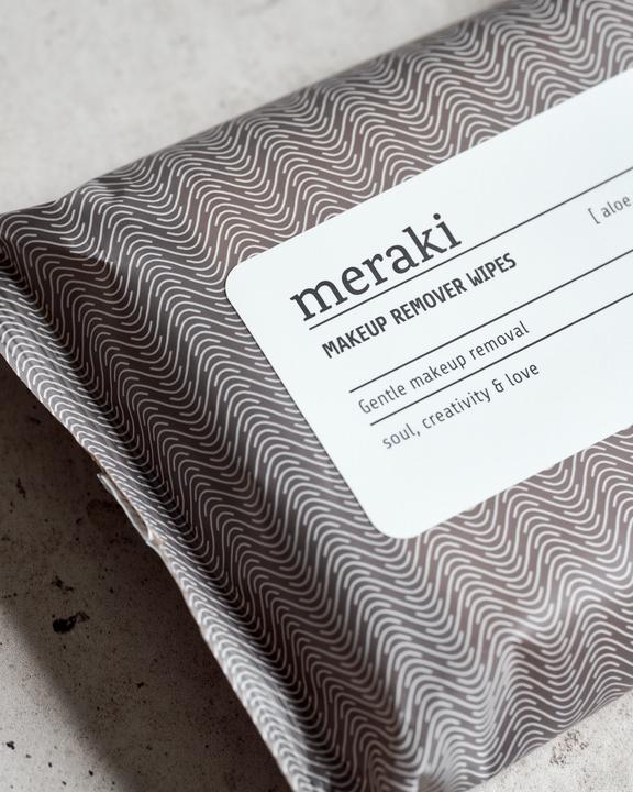 Actual product image Meraki Makeup remover wipes, Aloe vera, warmes Grau/Weiss (Facial cleansing wipes)