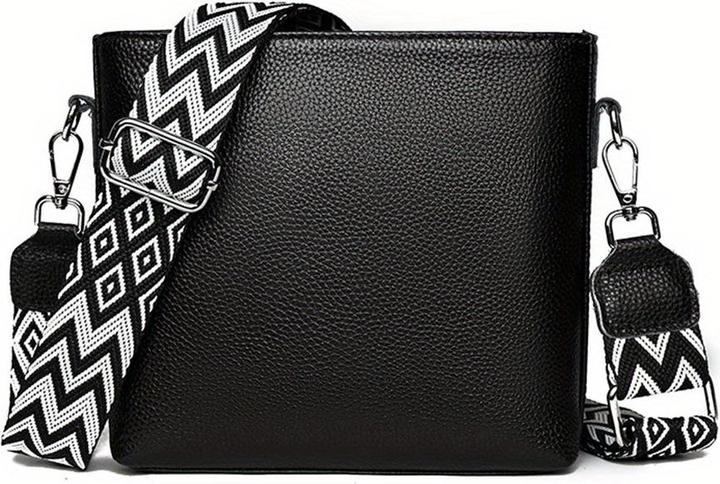 Image du produit Only-Bags.Store Kunstleder Crossbody Umhängetasche, Solid Farbe Messenger Satchel Geldbörse, Casual Fashion