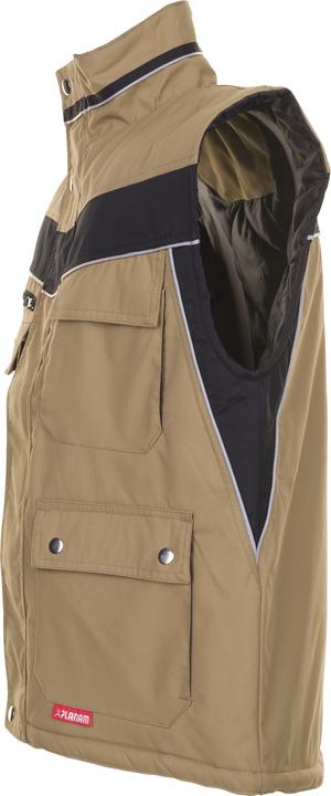 Actual product image Planam unisex winter waistcoat PLALINE sand, black size XL (XL)