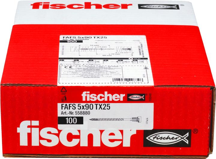 Produktbild Fischer Justierschraube FAFS 5,0x90 TX25 100 (100 Schrauben pro Stück)