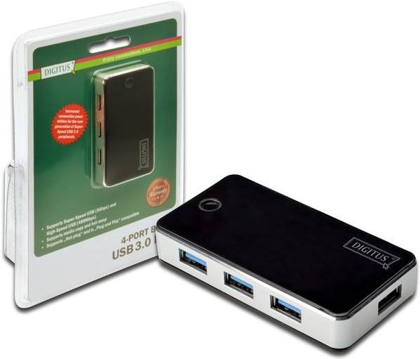 Immagine prodotto Digitus Hub USB 3.0 esterno a 4 porte (USB-B, 4 porte)