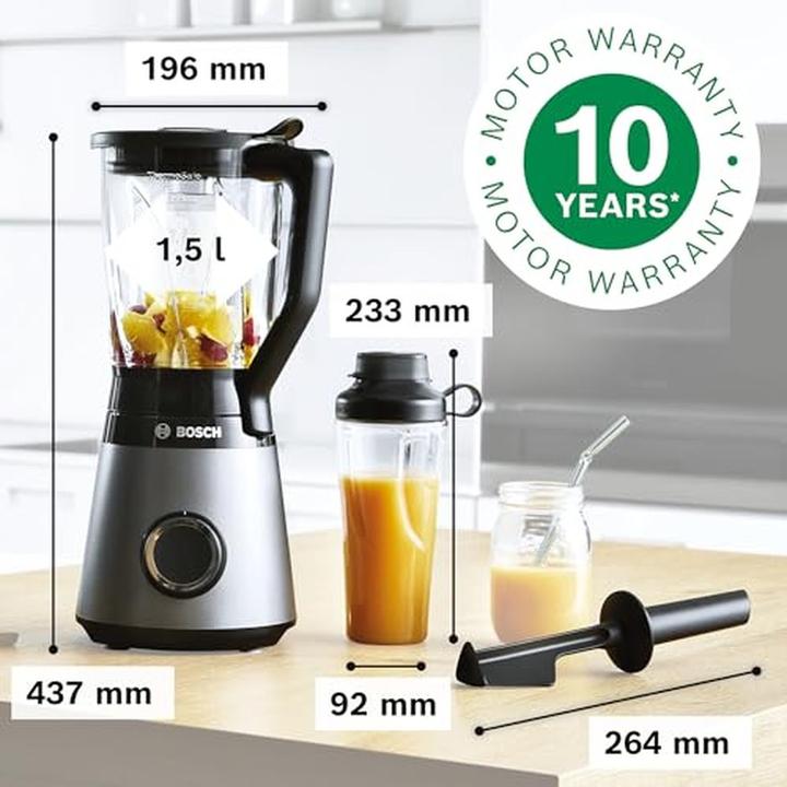 Actual product image Bosch Hausgeräte MMB6174S VitaPower Blender, 1200 W, Silver (1200 W)