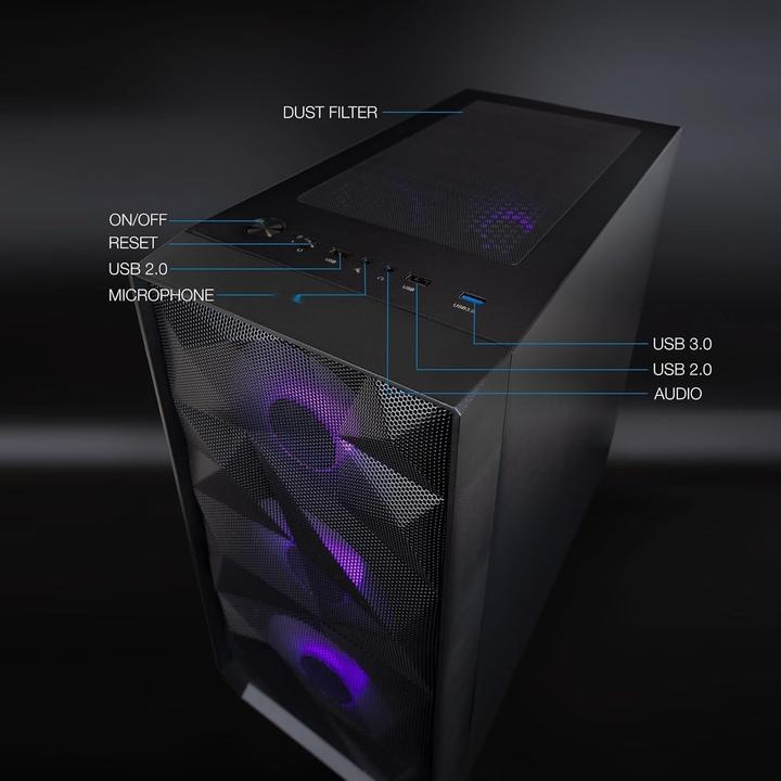 Produktbild Case Mini Gaming Tower TQGCC901-B (mATX, Mini-ATX)