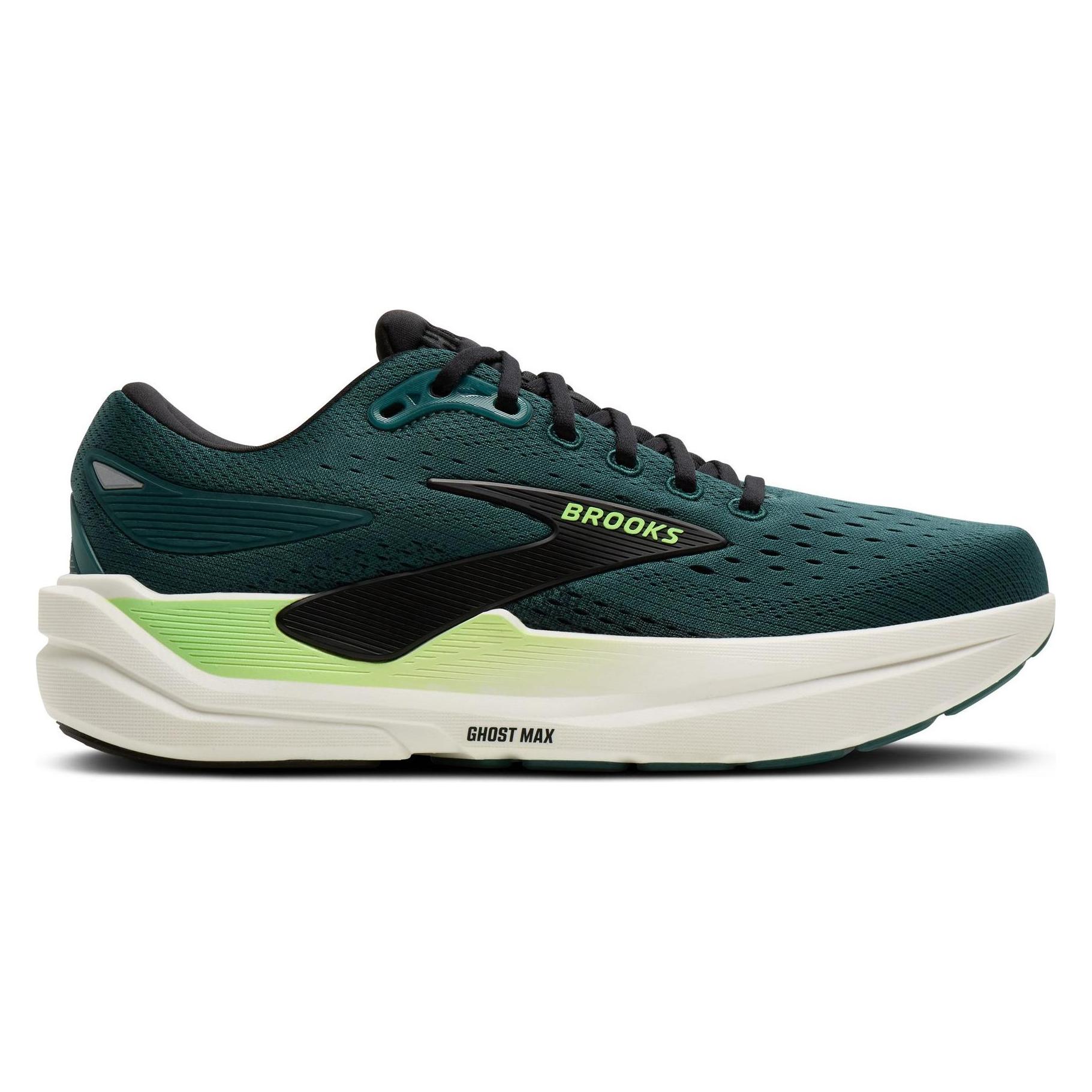 Brooks Running, Mannen, Hardloopschoenen, Brooks Ghost Max 3 - Atlantic Deep/Black/Green (44), Groen, Veelkleurig, Zwart