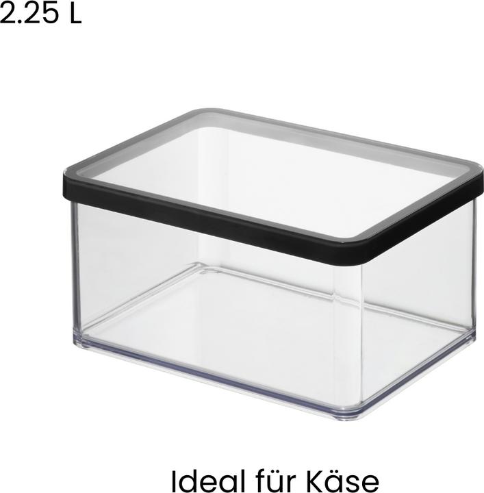 Actual product image Rotho LOFT storage tins KLAR black (0.23 l)