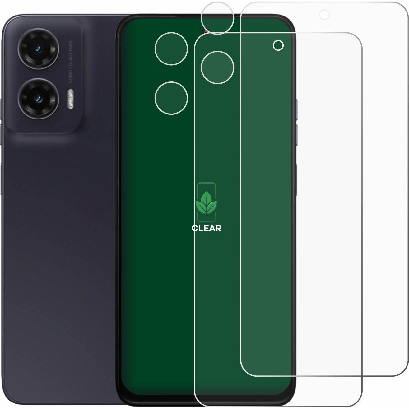 Thumbnail - ScreenLeaf Schutzfolie nachhaltiger Displayschutz Display Schutz Folie Klar Transparent (2 Stück, Motorola Moto C), Smar...