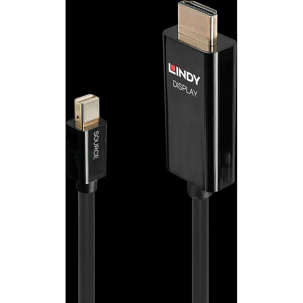 Thumbnail - Lindy Mini DisplayPort — HDMI (Typ A) (0.50 m, DisplayPort, HDMI), Video Kabel