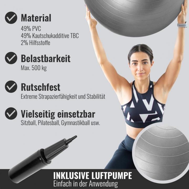 Image du produit Gorilla Sports Ballon d'exercice (75 cm)