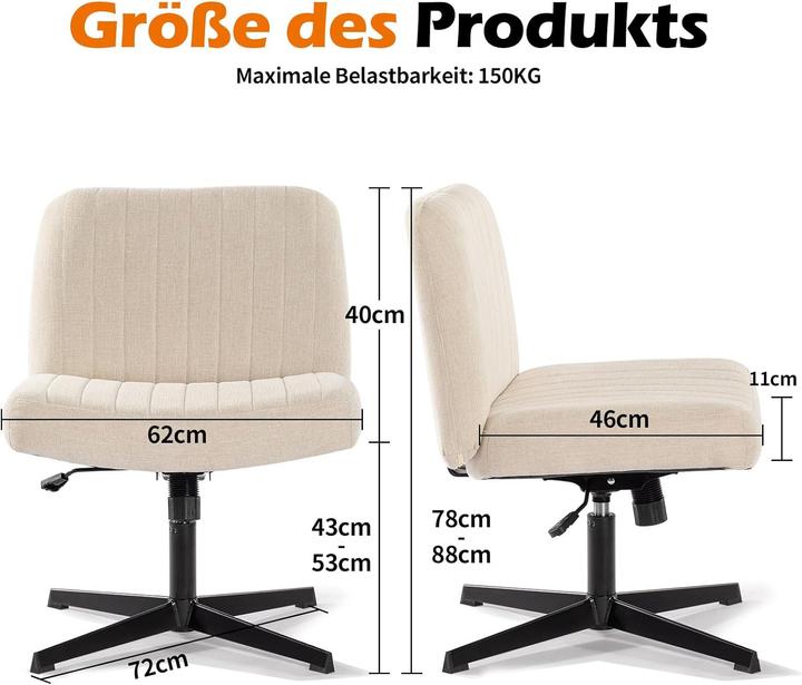 Produktbild Bosmiller Schneidersitz-Stuhl (43 - 53 cm)