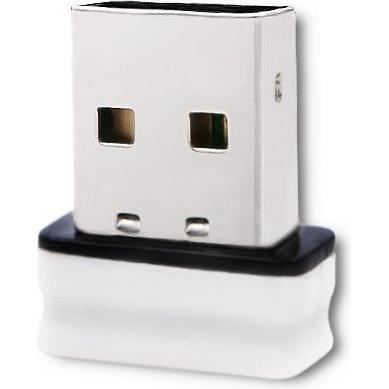 Qoltec 50504 Mini Adapter (USB 2.0), Netzwerkadapter, Weiss