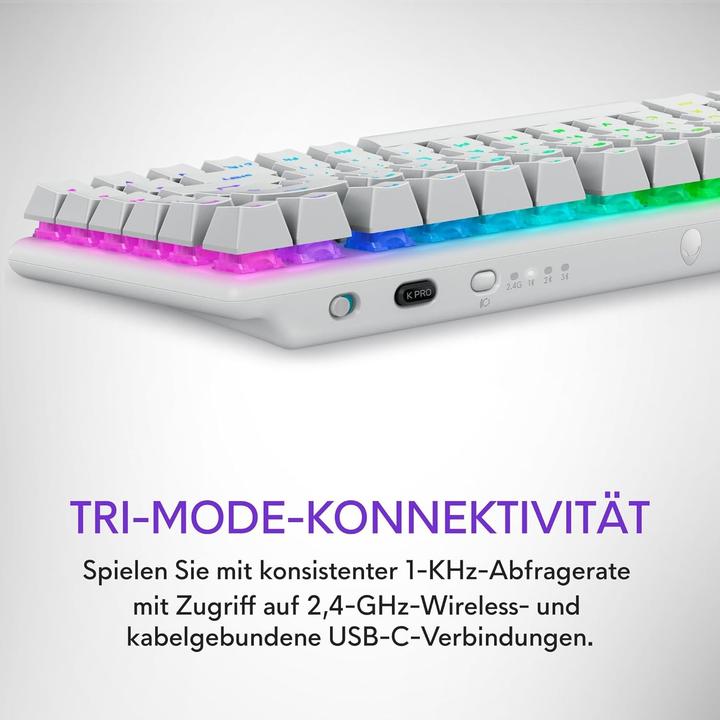 Actual product image Dell Alienware Pro Wireless Gaming Keyboard (USA, Cable, Wireless)