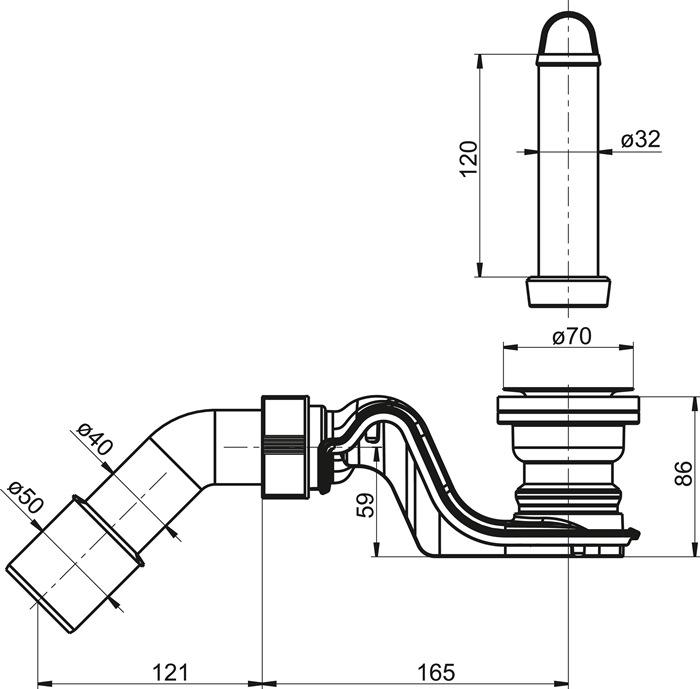 Image du produit Flamco delphisXpert écoulement de douche (Ensemble de drainage, 1/2")