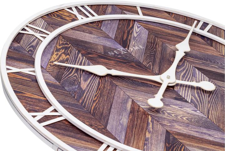 Produktbild Nextime Wanduhr Roman Vintage Ø 58 cm Hellbraun (58 cm)