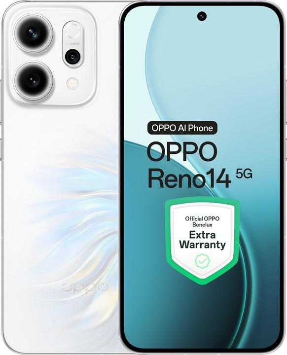 Produktbild OPPO Reno14 5G (512 GB, Opalweiss, 5G)