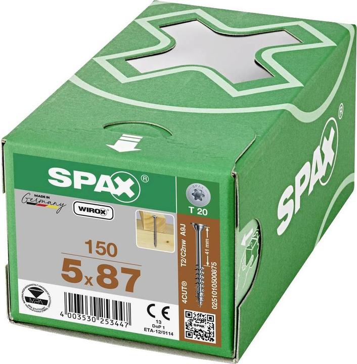 Actual product image Spax Tellerkopf Ohne Linse T-Star Plus T20 Gewindelänge 46 mm Wirox (150 Screws per piece)