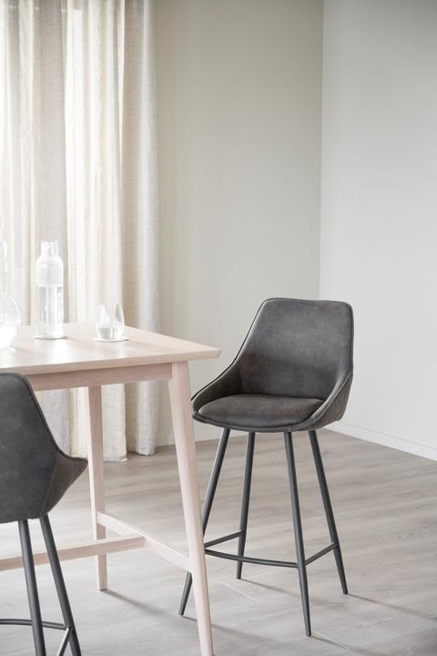 Actual product image Rowico Sina bar stool, dark grey microfibre