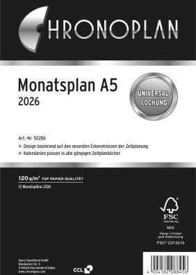 Actual product image Chronoplan Monatsplan (A5, 1 month / 2 pages)