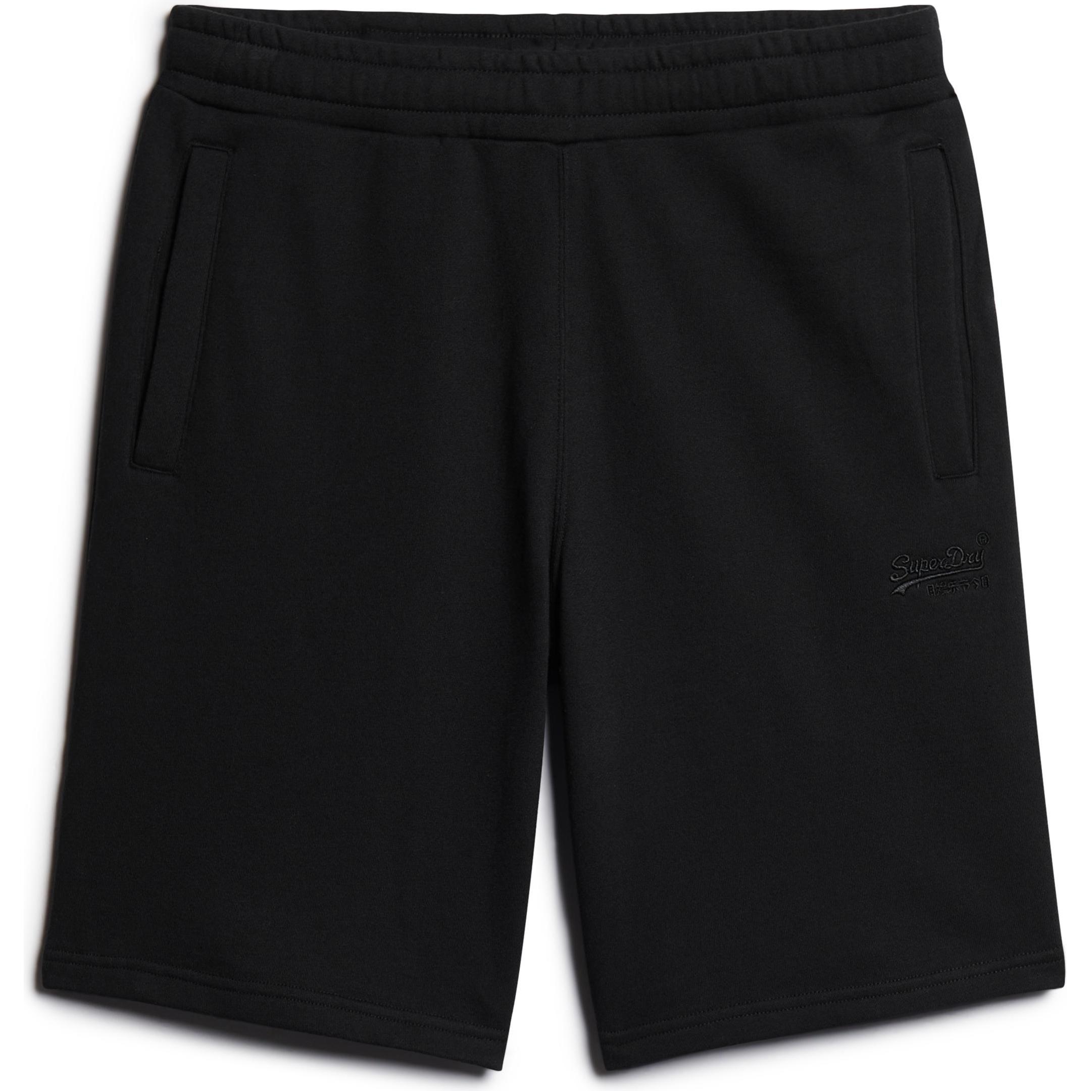 Superdry, Herren, Shorts, Shorts Casual Bequem sitzend Essential Logo Jersey Shorts, Schwarz, (M)
