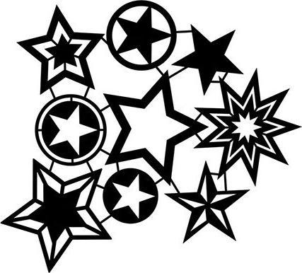 Actual product image Magni Silhouettes Stencil 30x30cm Star Collection