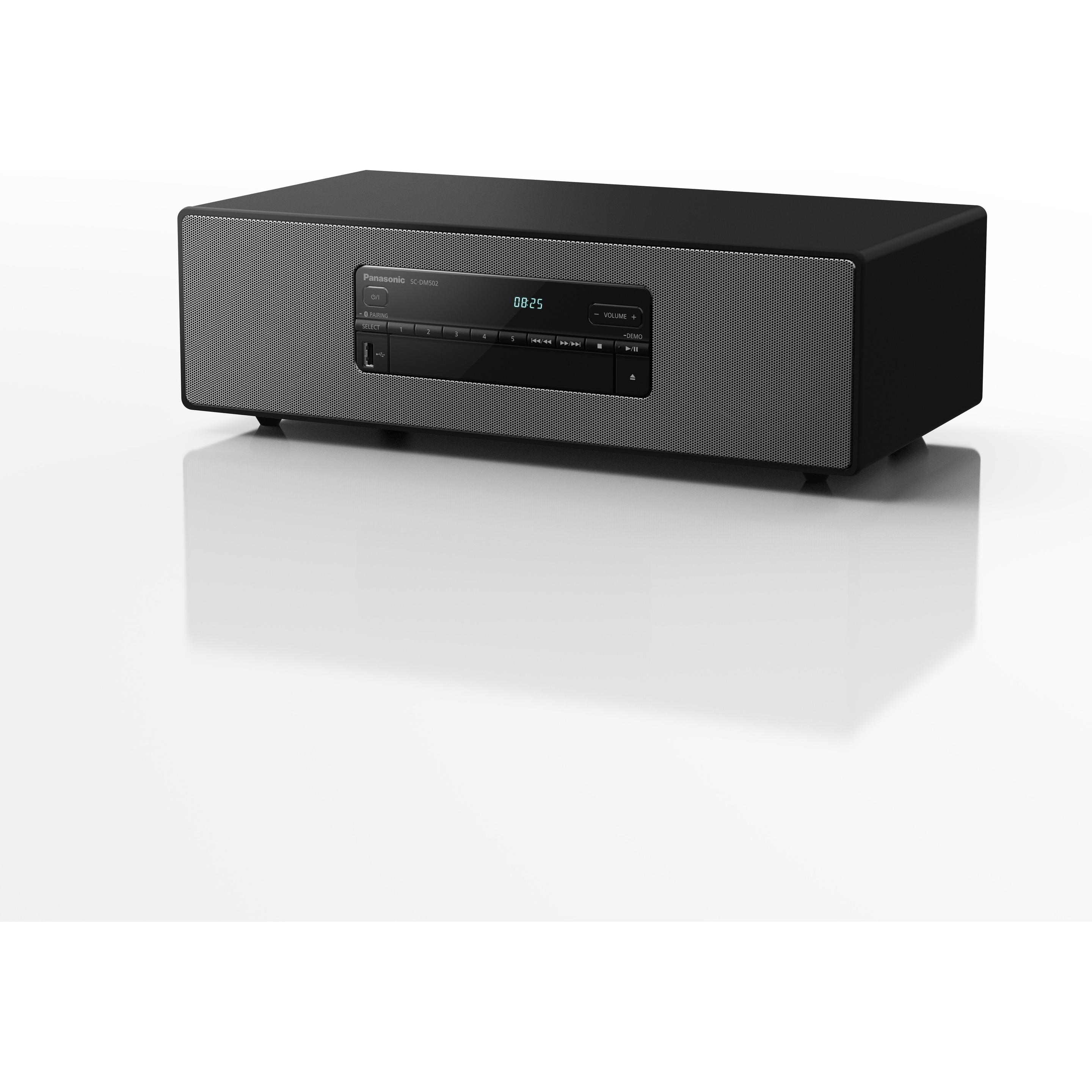 Panasonic SC-DM502E-K (Bluetooth, CD Player, 1x 40 W), Stereoanlage, Schwarz