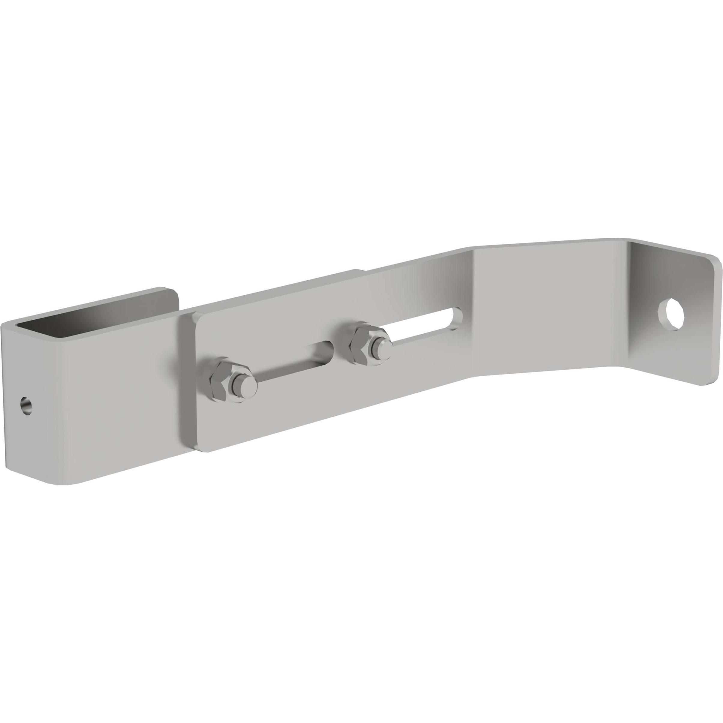 Munk, Scala a pioli, Staffa a parete in acciaio inox per vetroresina, regolabile (Ponteggio)