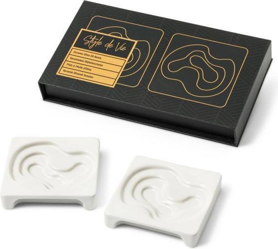 Actual product image Laguiole 2er Set Keramik Olivenöl Schälchen