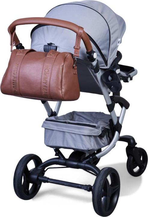 Actual product image Childhome Wickeltasche Mommy Club Signatur Leder dunkelbraun