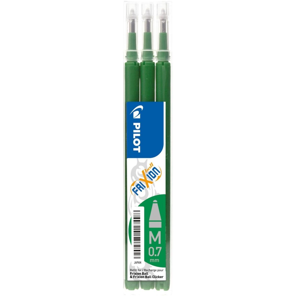 Pilot, Cartucce di ricambio, FriXion Set di ricarica à 3 (3 pz., Verde, 0.35 mm)
