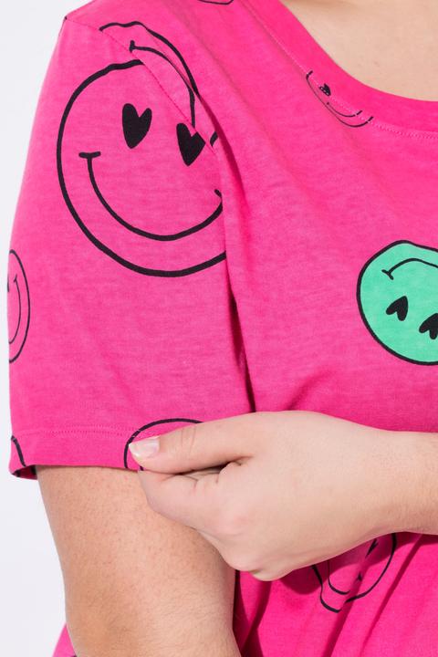 Produktbild Angel of Style T-Shirt, Smiley-Muster, Farbverlauf (50)