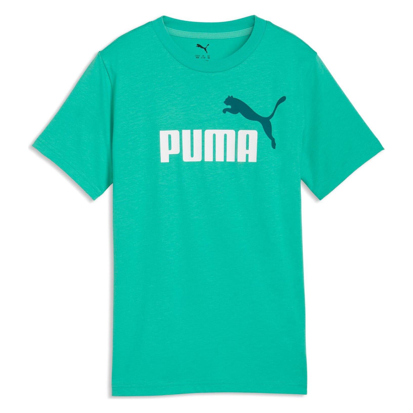 Puma, Jongens, Sportief Shirt, Ess 2 Color No.1 Logo Tee B (152), Groen, 152