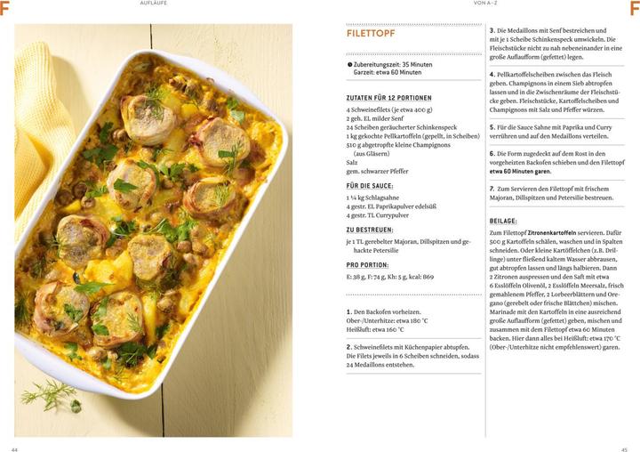 Produktbild Dr. Oetker Aufläufe von A-Z (Deutsch, Dr. Oetker, 2017)