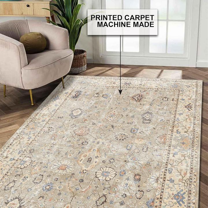 Actual product image Bamyum Monty Bedruckter Teppich Chenille-Druck Maschinell Hergestellt 160 x 230 cm (160 x 230 cm)