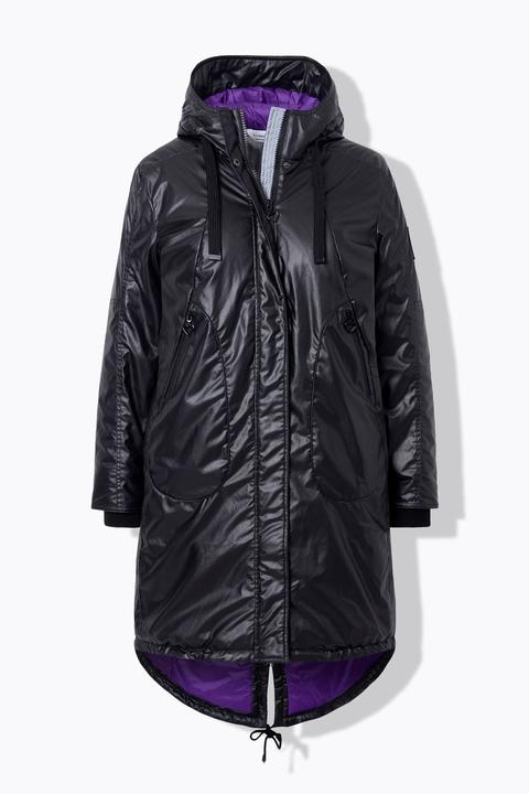 Actual product image Miamoda Hooded A-Line Colorful Lining Jacket (42)