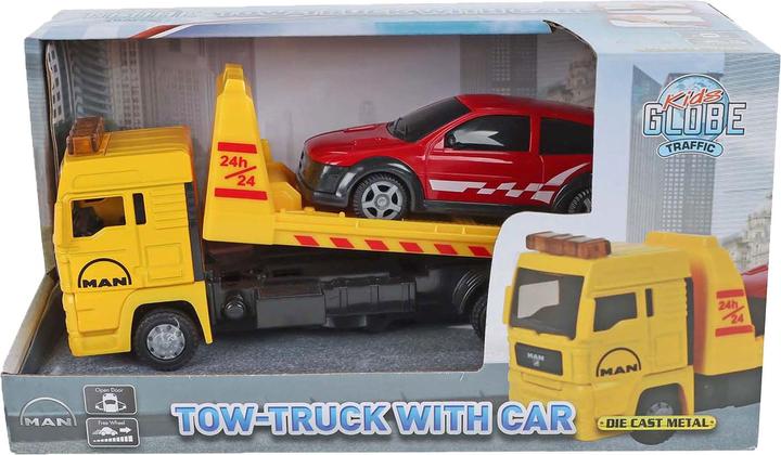 Image du produit Kids Globe Farming Kids Globe Man Truck Camion de sauvetage avec voiture, 19 cm