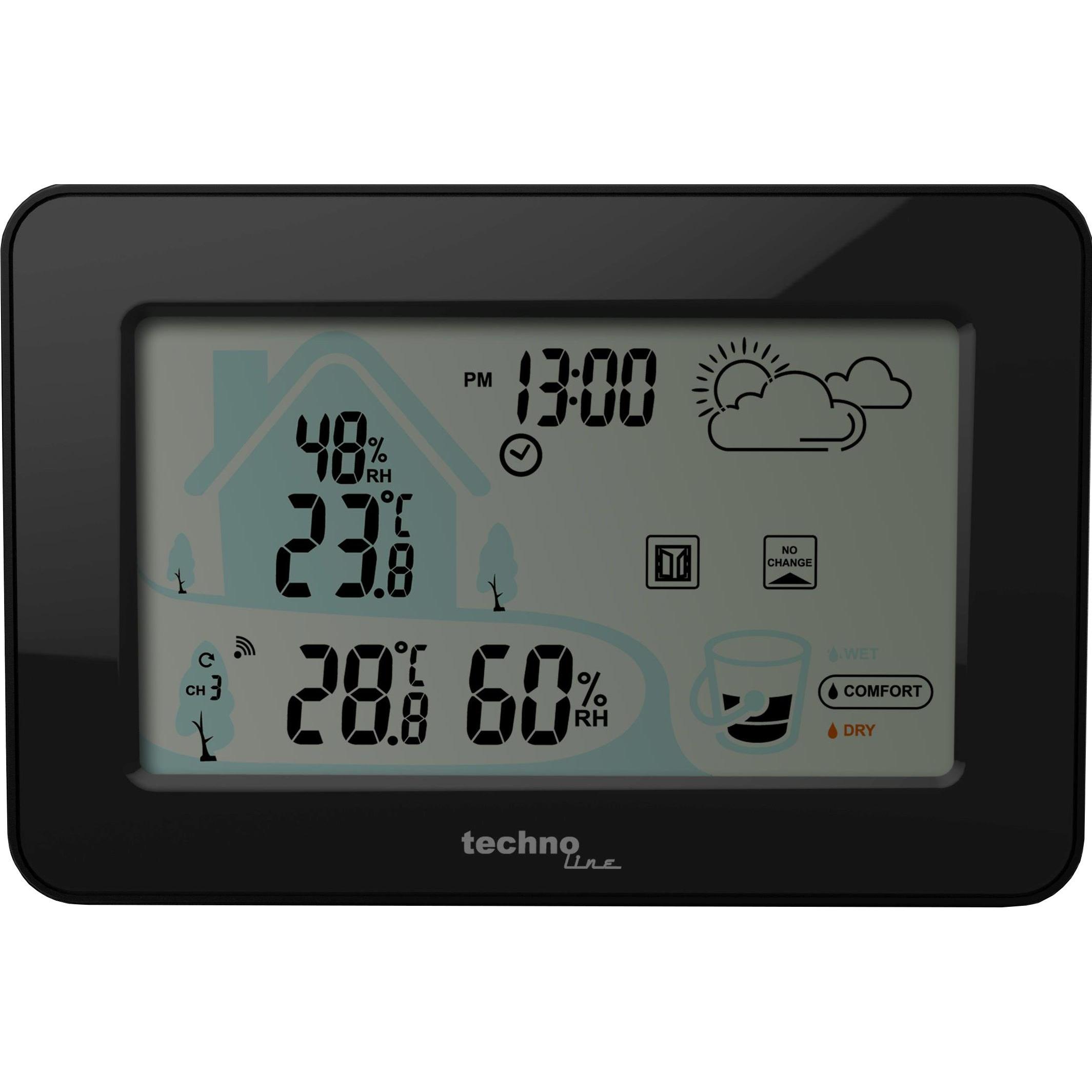 Technoline WS 9490, Wetterstation, Schwarz