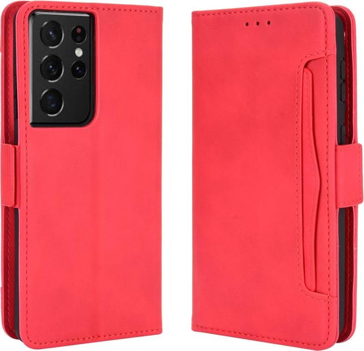 Image du produit Cover-Discount Galaxy S21 Ultra - Étui avec de nombreuses poches pour cartes rouges (Samsung Galaxy S21 Ultra)