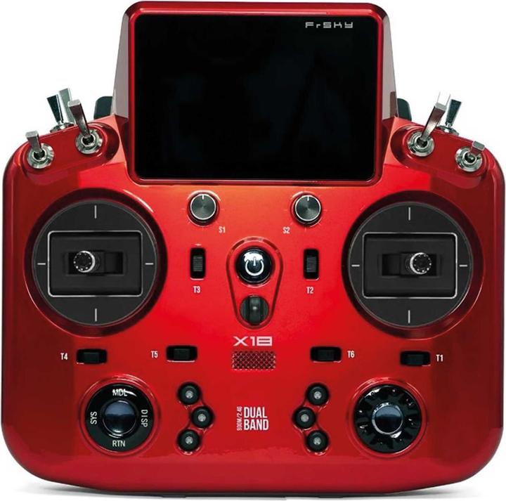 FrSky TANDEM X18 EU/LBT Senderset Cardinal Rot 2,4Ghz Akku, EVA-Bag, limited Edition