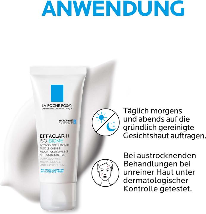 Image du produit La Roche Posay Effaclar H Isobiome (40 ml, Crème 24h)