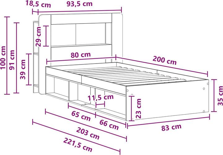 Image du produit vidaXL Bettrahmen (80 x 200 cm)