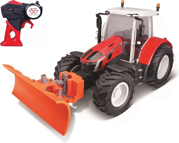 Actual product image Maisto RC Massey Ferguson Tractor with Snow Plough