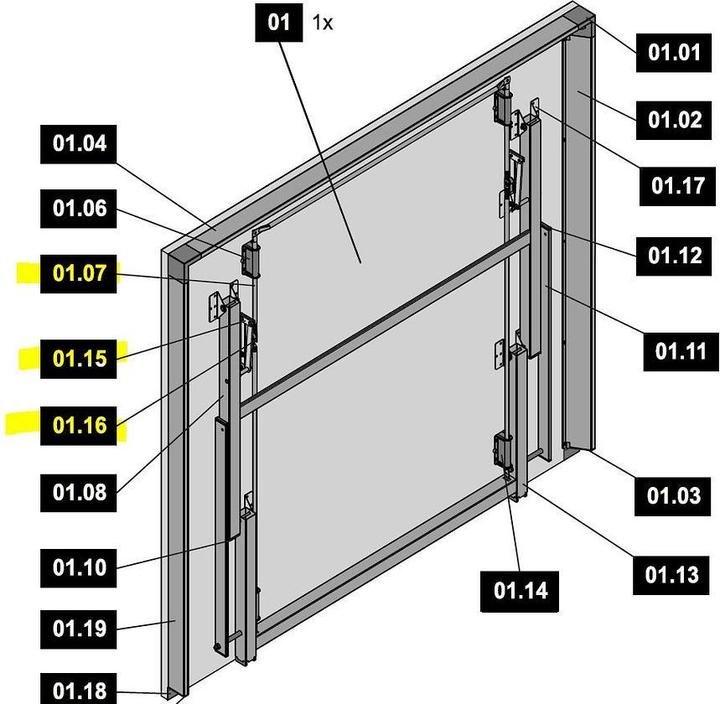 Sponeta Drawbar assembly