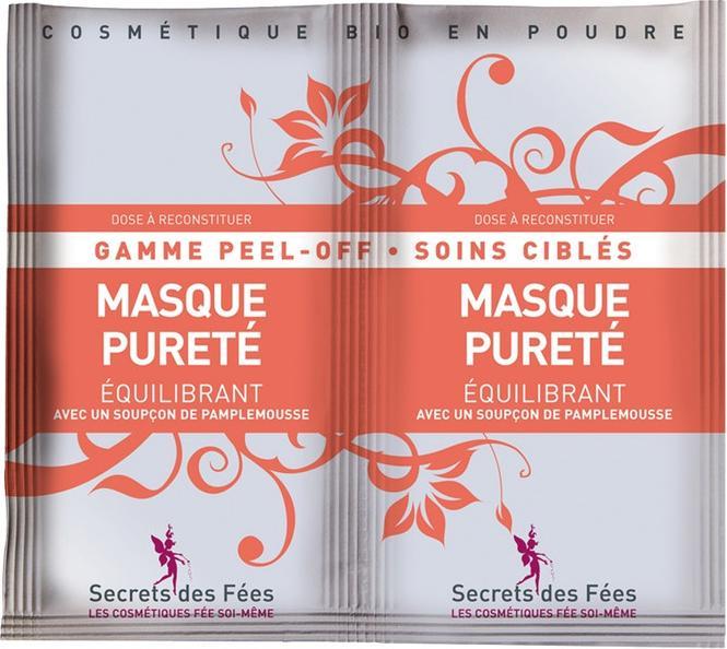 Image du produit Secrets des Fées Masque visage BIO pureté équilibrante pamplemousse - 2x8g -