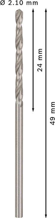 Immagine prodotto Bosch Professional Zubehör Punta PRO Metal HSS-G, 2,1 x 24 x 49 mm (2,1 mm)