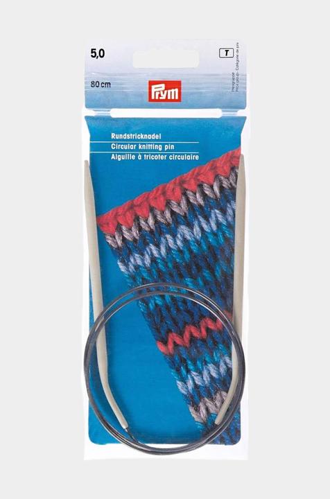 Immagine prodotto Prym Ago circolare per maglieria Ø 5 mm x 80 cm, alluminio, grigio