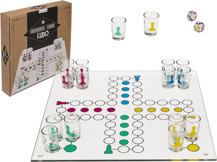 Actual product image Out of the blue Drinking game hurry up - Mensch ärgere dich nicht with 16 glasses by